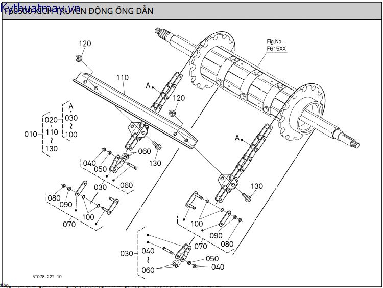 Xích truyền động ống dẫn  